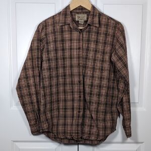 Vintage 90s Y2K Abercrombie & Fitch Trail Guide Plaid Shirt in Brown & Green P